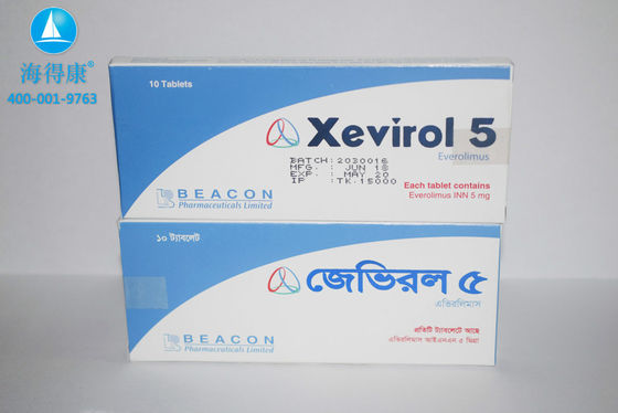 Beli Beacon Everolimus Xevirol 5mg*10 tablet Kanker payudara, karsinoma sel ginjal, karsinoma endometrium, sarkoma rahim, tumor sel epitelioid perivaskular, angiomiolipoma berulang, online manufacture