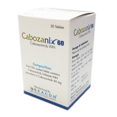 Beacon Cabozantinib XL-184 Cabozanix 60mg*30 tablet Kanker ginjal, kanker tiroid, kanker hati, sarkoma jaringan lunak, kanker paru-paru sel non-kecil, kanker prostat, kanker payudara, kanker ovarium